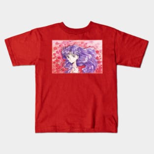 Rei Hino in Roses Kids T-Shirt